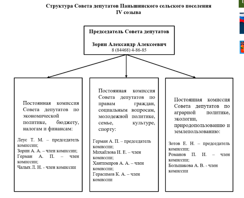 Структура совета депутатов 